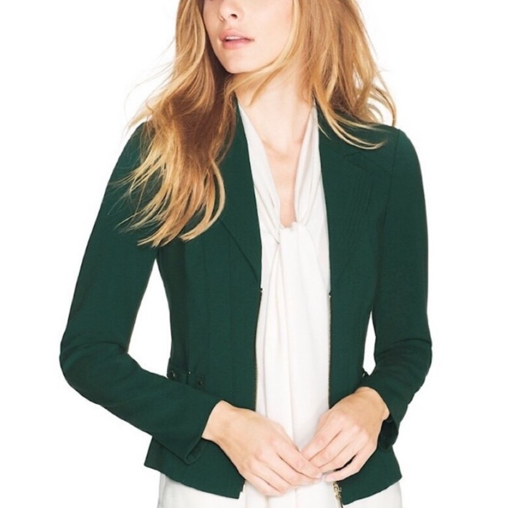 Green Zip Moto Jacket